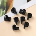 Cuentas de alfabeto acrílicas negras de agujero grande para joyería y pulseras DIY - Letra P (Modelo A) / 10 Piezas/Paquete / Negro
