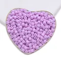 Perle in vetro viola per la creazione di gioielli fai-da-te in un piatto a cuore - Viola chiaro