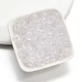 Iridescent white acrylic large hole barrel beads for DIY jewelry making crafts - 50 Pieces/Pack (6x9mm) / Mermaid White