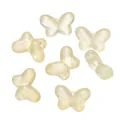 Translucent light yellow butterfly beads with through-hole for DIY jewelry making - 10 Pieces Pack / Jelly Yellow