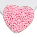 Perline di vetro rosa premium per la creazione di gioielli fai-da-te in un cuore - Rosa