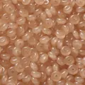 Translucent pale peach glass abacus beads for DIY jewelry bracelet and necklace making - 50 Pieces (3x6mm) / Light Khaki