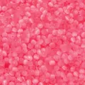 High-quality macro shot of vibrant pink 4mm glass cat's eye seed beads for DIY craft - Rose Red