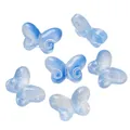 Transparent blue butterfly glass beads for DIY jewelry making and bracelet accessories - 10 Pieces Pack / Gradient Blue