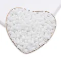 Perline cilindriche in vetro bianco solido per creazione di gioielli fatti a mano - Bianco