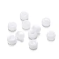 Glossy white acrylic large hole barrel beads with mermaid finish for DIY jewelry crafts - 50 Pieces/Pack (6x9mm) / Two-Tone White