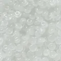 Transparente weiße Glas-Abakusperlen für DIY Armband- und Halskettenschmuckherstellung - 50 Stück (3x6mm) / Weiß