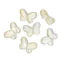 Translucent yellow glass butterfly beads for DIY jewelry making and craft accessories - 10 Pieces Pack / Gradient Yellow