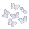 Translucent pink and blue gradient butterfly glass beads for DIY jewelry making - 10 Pieces Pack / Pale Blue