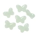 Set of six pale green butterfly-shaped glass beads for DIY jewelry making SKU photo - 10 Pieces Pack / Nephrite Jade