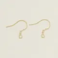 Pair of premium 18K gold plated fish hook earring wires for DIY jewelry making findings - Style A 14K (GA0627) / 2 Pcs/Set / Gold