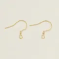 18K gold-plated S925 sterling silver fishhook earring wires for DIY jewelry making. - Style A 18K (GA0627) / 2 Pcs/Set / Gold