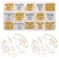 Detailoverzicht van 15-vaks sieradenset met goud- en zilverkleurige accessoires - 15 Raster Set / Goud en Zilver