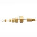 Golden stainless steel cube spacer beads for DIY jewelry making in various sizes - 20 Pieces/Pack (3x3x3mm/ID 2mm) / Gold