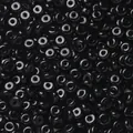 Perles abacus en verre noir brillant pour la création de bijoux et d'accessoires DIY - 50 Pièces/Paquet (3x6.5mm) / Noir laqué