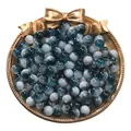 Vibrant blue and white gradient glass beads for DIY jewelry making and handmade crafts - 20 Pieces/Pack / Ink Blue