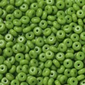 Perles en verre vert poli en forme d'abaque pour la création de bijoux DIY et artisanat - 50 Pièces/Paquet (3x6.5mm) / Vert Peint