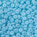 Perles en verre d'abaque bleu clair pour la fabrication de bijoux DIY et accessoires - 50 Pièces/Paquet (3x6.5mm) / Bleu Clair Peint