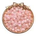Assorted smooth and crackle texture pink glass beads for DIY jewelry making crafts - Orange Pink