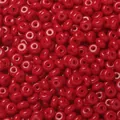 Perles de verre rouges en forme de roue d'abaque, perles plates pour la création de bijoux DIY - 50 Pièces/Paquet (3x6.5mm) / Rouge Peint
