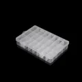 Transparente Kunststoff-Organizer-Box mit abnehmbaren Gitterfächern für Schmuckperlen - Abnehmbare Kleine 24-Gitter Aufbewahrungsbox / 24er Set / Transparent