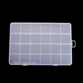 Transparente Kunststoff-Organizer-Box mit 24 Fächern für Schmuck und kleine Bastelzubehörteile - Feststehende 24-Gitter Transparente Aufbewahrungsbox / 24er Set / Transparent