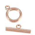 High-quality rose gold stainless steel toggle OT clasp for DIY bracelet jewelry making - Standard T30mm / Rose Gold