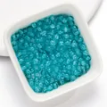 4mm μπλε κρακλέ γυάλινες χάντρες για την κατασκευή χειροποίητων κοσμημάτων και βραχιολιών - 50 Τεμάχια (4mm/Τρύπα 1mm) / Μπλε της Λίμνης