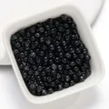 Μαύρες χάντρες γυαλιού 4mm με εφέ crackle για χειροποίητα κοσμήματα DIY κατασκευή - 50 Τεμάχια (4mm/Τρύπα 1mm) / Μαύρο