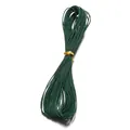 1mm dark green 3-strand braided waxed polyester thread for jewelry making - Army Green