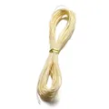 Premium 1mm 3-strand braided wax cord in beige polyester rope for jewelry making DIY - Beige