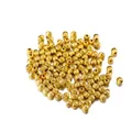 Golden CCB striped round beads with holes for DIY jewelry making and craft accessories - Pumpkin Shape / 100 Pieces/Pack (4*4mm/Aperture 1mm) / Gold