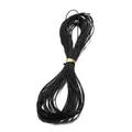 1mm black 3-strand braided wax cord for DIY jewelry making projects, 10 meters bundle - Black