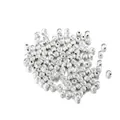 Silver ribbed CCB round beads for DIY jewelry making and craft projects - Pumpkin Shape / 100 Pieces/Pack (4*4mm/Aperture 1mm) / Silver
