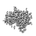 Shiny silver oval CCB spacer beads with threading hole for DIY jewelry making and crafts - Ellipse / 100 Pieces/Pack (3*5.5mm/Aperture 1mm) / White Gold