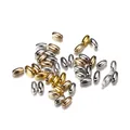 Oval CCB spacer beads in gold and silver for DIY jewelry making projects - Ellipse / 100 Pieces/Pack (3*5.5mm/Aperture 1mm) / Multicolor