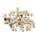 Shining gold-plated CCB flat round spacer beads bulk pack for DIY jewelry crafts - Cylinder / 100 Pieces/Pack (1.5*5*5mm/Aperture 1.5mm) / KC Gold