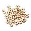 High-quality gold-plated CCB round spacer beads for DIY jewelry making projects - Cylinder / 100 Pieces/Pack (2*6*6mm/Aperture 2.5mm) / KC Gold