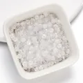 Υψηλής ποιότητας χάντρες από γυαλί 4mm για DIY βραχιόλια και κοσμήματα χειροτεχνίας - 50 Τεμάχια (4mm/Τρύπα 1mm) / Λευκό