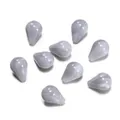 Grauviolette Acrylperlen in Tropfenform mit Marmorierung für DIY Schmuckherstellung - Tränenform (11x15mm) / 20er Set / Grau