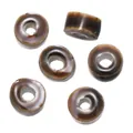 Cuentas de cerámica esmaltada color café para la creación de joyas artesanales DIY - Estilo 08 (Anillo de dona)