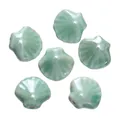 Lichtgroene schelpvormige keramische kralen 12*13,5mm voor het maken van DIY-sieraden - 5 Stuks / Meergroen