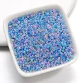 Mix di perline di vetro da 2mm blu e viola per la creazione di gioielli fai-da-te - 10g (circa 1060 pezzi) / Gamma di colori blu
