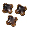 Cuentas de cerámica esmaltada marrón en forma de cruz para creación de joyas DIY - Estilo 11 (Flor de cruz)