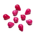 Perles en acrylique rose fuchsia marbrées en forme de goutte pour bijoux DIY - Forme de Goutte (11x15mm) / Ensemble de 20 Pièces / Rose rouge