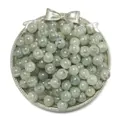 10mm pale green cracked glass beads for DIY jewelry making and bracelet accessories - 50 Pieces/Pack (10mm) / Gray Green Gold Foil Floral Bead