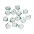 Premium round ceramic beads with green and white gradient glaze for DIY jewelry making - 6mm (20 Pieces/Pack) / Green And White Gradient