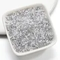 Perline di vetro da 2mm argento e bianco per la creazione di gioielli fai da te - 10g (circa 1060 pezzi) / Grigio