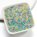 Perline di vetro colorate da 2 mm per la creazione di gioielli fai-da-te in piatto. - 10g (circa 1060 pezzi) / Serie Smeraldo