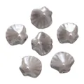 12x13,5mm schelpvormige keramische kralen met grijs gespikkeld glazuur voor DIY-sieraden - Grijs